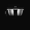 Stainless steel colander basin, 22cm kitchen drain basket for washing vegetables and food prep. - Type C Colander 2.7L (22cm)