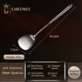 Stainless steel mini wok spatula, 33.5cm short handle cooking spoon for home kitchen use. - Small Pointed Spatula