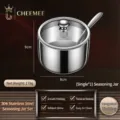 Stainless steel seasoning jar with lid and spoon kitchen spice container 304 food grade. - Straight Single Seasoning Jar with 1 Spoon