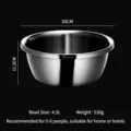 304 stainless steel mixing bowl kitchen metal basin for food prep cooking baking 30cm - Model G Basin 4.5L (30cm)