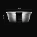 Stainless steel colander basin 30cm 4.5L large kitchen food strainer washing vegetable bowl - Model G Colander 4.5L (30cm)
