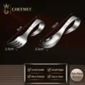 Set de cuillère et fourchette courbées en acier inoxydable 316 pour bébé avec boîte de rangement. - Cuillère & Fourchette Courbées 316 + Boîte