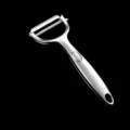 Stainless steel kitchen fruit vegetable peeler with serrated blade, durable and ergonomic. - Serrated Blade Bare Packaging