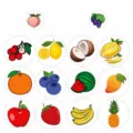 Cartoon Frucht Aufkleber Rolle mit 14 süßen Designs, wasserdichte dekorative Sticker. - Cartoon Frucht (14 Schleifenmuster) / 2.0cm / bunt