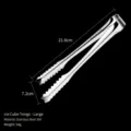 304 stainless steel ice tong large food serving tong sugar cube clip kitchen bar tool - Stainless Steel Ice Tongs (9")