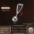 Stainless steel ice cream scoop, 304 material melon baller and fruit spoon for kitchen. - Small 4CM