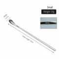 Stainless steel long handle mixing spoon small size variant, 19cm length for daily use. - 316 Stainless Steel Short Stirring Rods