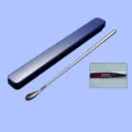 Stainless steel long milk powder stirring spoon with portable storage box for baby feeding. - 316 Long Stirrer with Blue Box