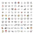100 Stueck suesse Katzen Aufkleber Cartoon Graffiti Sticker fuer Koffer Laptop Skateboard - Basilikum Kleine Katze / 100 Stück/Packung