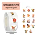 Süße Cartoon Charakter Rollenaufkleber 500 Stk pro Rolle dekoratives Tagebuch Klebeband - Starman - 14 runde Blätter / 500 Aufkleber