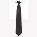 Cravatta nera formale con cerniera per uomo 48x8cm accessorio per uniforme business - Y801 nero