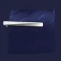 Classic silver brass tie clip for men business formal suit 6.0cm length simple elegant style - Z1291 Silver
