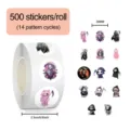 Niedliche Sensenmann Rollenaufkleber 500 Stk dekoratives Tagebuch Klebeband Deko - Süßer Sensenmann / 500 Stück/Packung