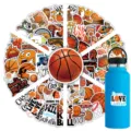 100 Stück Basketball wasserdichte Cartoon Aufkleber Set für Laptops, Skateboards und Flaschen. - Basketball-Aufkleber – 100 Stk.