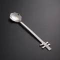 Stainless steel guitar shaped coffee spoon long handle dessert spoon ice cream stirring tool - Octagonal Harp