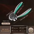 Green zinc alloy nutcracker tool, heavy duty nut sheller with ergonomic handles for easy use. - Green Handle Funnel Nut Cracker