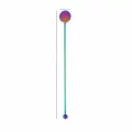 Stainless steel cocktail stirrer with colorful finish, 22cm long bar spoon bar tool. - 22cm / Colorful