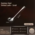 Cuchara espumadera de acero inoxidable utensilio de cocina tamaño pequeño 20.8cm - S / Espumadera con mango pulido