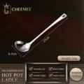 Grande espumadera de acero inoxidable para olla caliente cuchara de sopa de cocina - L / Espumadera con mango pulido