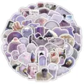 Purple aesthetic stickers pack, waterproof decals for luggage, laptop, journal, water bottle. - Purple Series - 60 Sheets