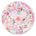 Retro ins style pink cute sticker pack waterproof DIY journal helmet laptop water bottle decors - 60 Sheets - Glittery Pink