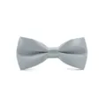 Silberne Satin Kinder Fliege für Jungen und Mädchen, elegante Halsbekleidung Detailansicht. - Silber (Lose)