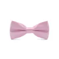 Close-up detail of smooth pink satin bow tie, elegant texture for kids daily wear. - Light Pink (Bulk)