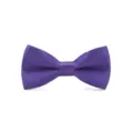 Kids purple bow tie solid color satin bowknot for boys and girls school uniform daily wear - Purple (Bulk)