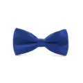 Blue satin bow tie detail close up, smooth fabric texture, elegant children accessory - Royal Blue (Bulk)