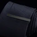 Minimalistische schwarze Krawattenklammer für Herren, 6cm Metalldraht, elegantes Business-Zubehör. - Mittlerer Streifen / Gunmetal