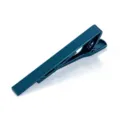 Deep blue metal tie clip for men, electroplated finish, classic minimalist design for formal wear. - Navy Blue