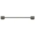 Gedetailleerd overzicht van metalen kraagbalk voor heren, donkere afwerking, mooi accessoire. - Platte bovenkant / Gunmetal