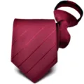 Corbata con cremallera burdeos para hombre, 8 cm de ancho, estilo formal de negocios con textura. - Sarga rojo vino Y6216