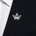 Silver crown brooch for men suit lapel pin wedding tuxedo accessory elegant metal badge pin - Crown / Silver