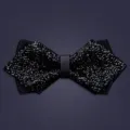 Schwarze Strass Fliege für Kinder, Jungen, ideal für Feiern, Auftritte und elegante Mode. - Cooles Schwarz