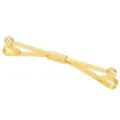 Gold metal collar bar detail close up, elegant men shirt accessory hardware component. - Gold