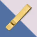 Edelstahl gold gebürstete Krawattenklammer und Geldklammer, elegantes Design. - Krawattenklammer / Gebürstetes Gold