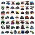 50 Stk Monster Truck Cartoon Graffiti Aufkleber wasserdichte Sticker für Laptop Flasche - Monster Truck Stil B / 50 Stück/Packung