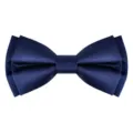 Klassische dunkelblaue doppellagige Satin Fliege für Herren Hochzeit Business. - Blau