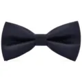 Nœud papillon noir homme d'affaires, unicolore double couche texturé pour mariage formel. - Noir