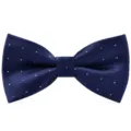 Noeud papillon bleu marine à pois, cravate formelle pour homme, mariage et costume business. - Bleu foncé
