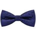 Nœud papillon bleu classique à motif paisley pour homme mariage costume cravate accessoire - Bleu foncé