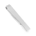 Minimalist stainless steel tie clip detail, sleek brushed silver finish for classic men. - Z1626 Natural Brushed Texture