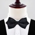 Classic black pointed bow tie for men, stylish wedding tuxedo accessory for grooms and formal suits. - Black Floral (P6031)