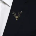 Vintage bronze deer head brooch for men suit lapel pin wedding suit jacket accessories - Deer Head / Bronze