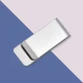 Edelstahl Geldklammer minimalistischer Metall Cash Clip schlanke Portemonnaie Halterung - Geldklammer / Stahl Gebürstet