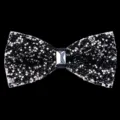 Herren Kristall Strass Fliege glitzernd schwarz formell Hochzeit Party Schleife - Silberschwarz