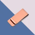 Edelstahl Geldklammer in Roségold minimalistischer Taschenhalter Geldbörsen Accessoire - Geldklammer / Roségoldener Spiegel
