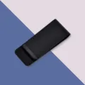 Mattschwarze Edelstahl Geldklammer, minimalistischer Portemonnaie Halter und Krawattenklammer. - Geldklammer / Schwarzer Spiegel