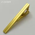 Men's golden metal tie clip for formal business suit, sleek design copper tie bar accessory. - Minimalist Style(Z1205) / Gold